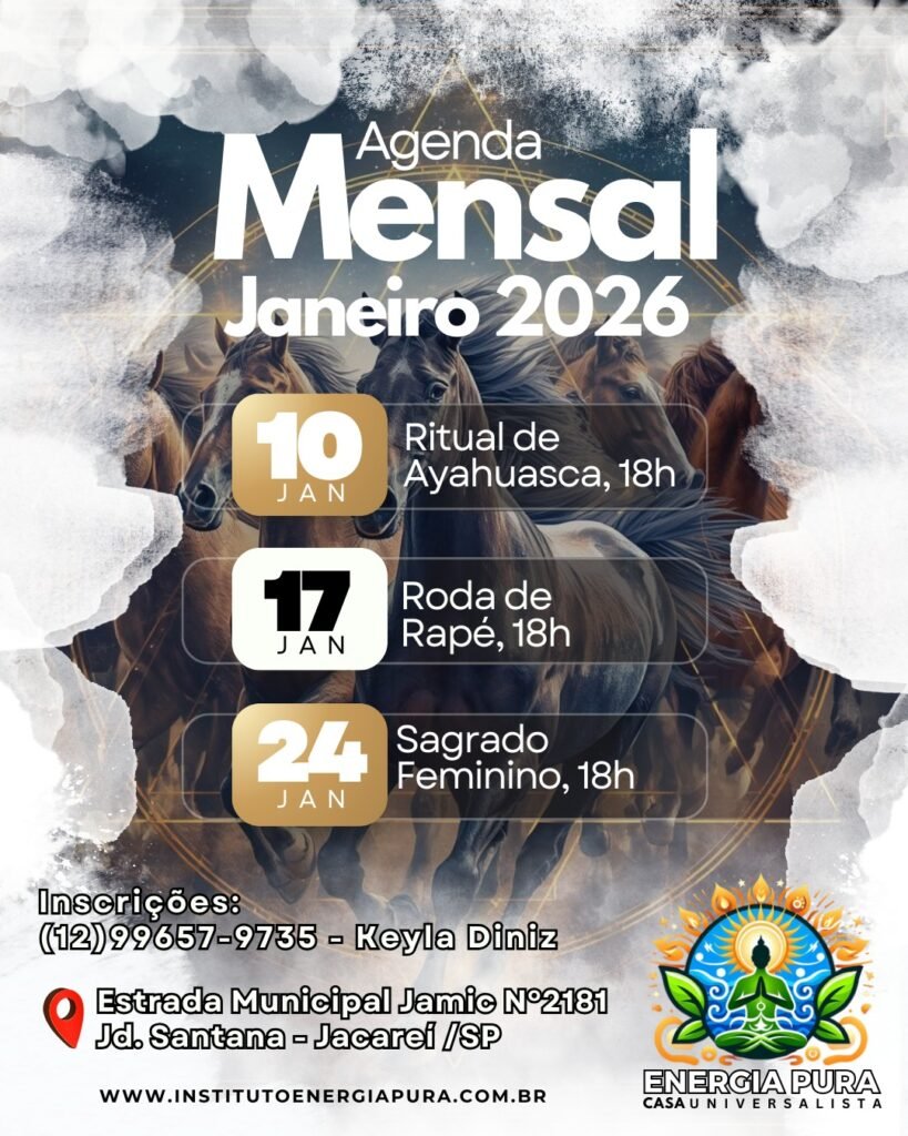 Agenda do instituto energia pura - janeiro de 2026