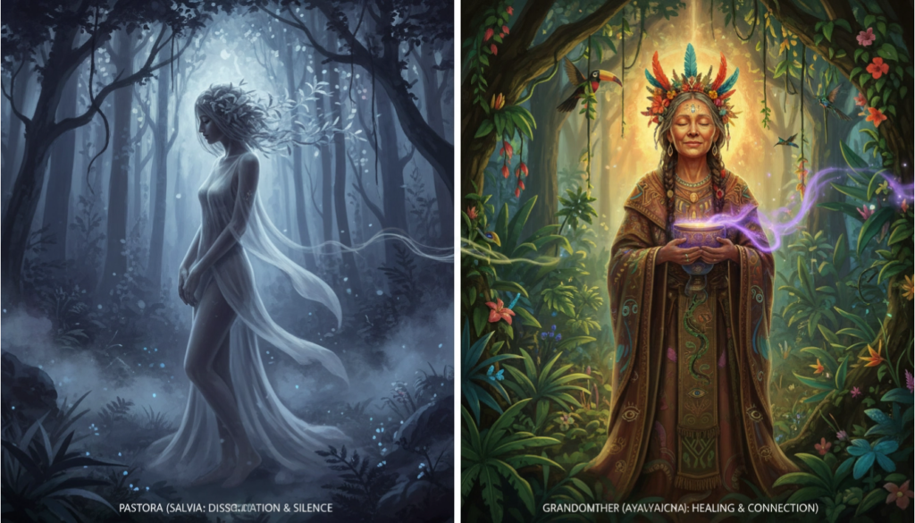 Sálvia versus ayahuasca